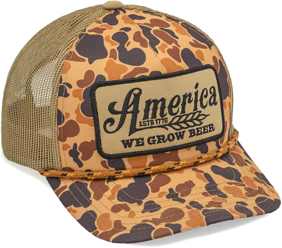 America We Grow Beer Adjustable Snapback Hats