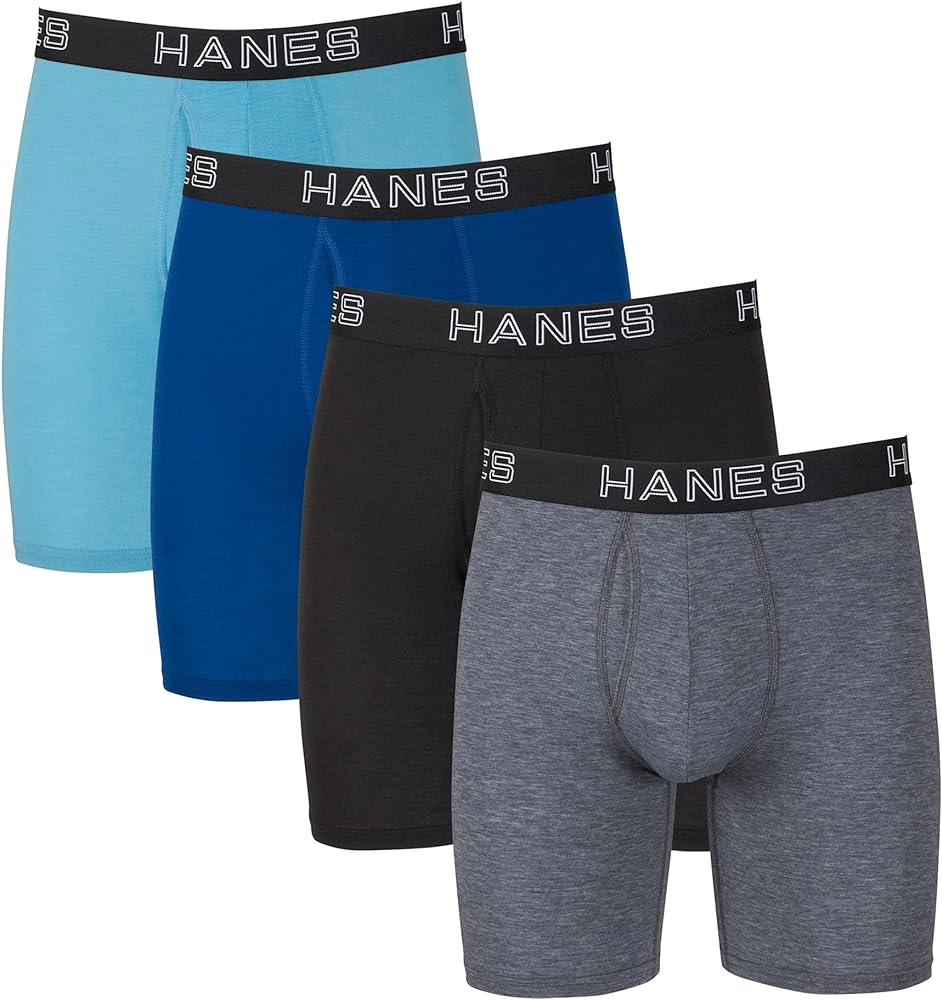 Hanes Men's Total Support Pouch Long Leg Boxer Brief