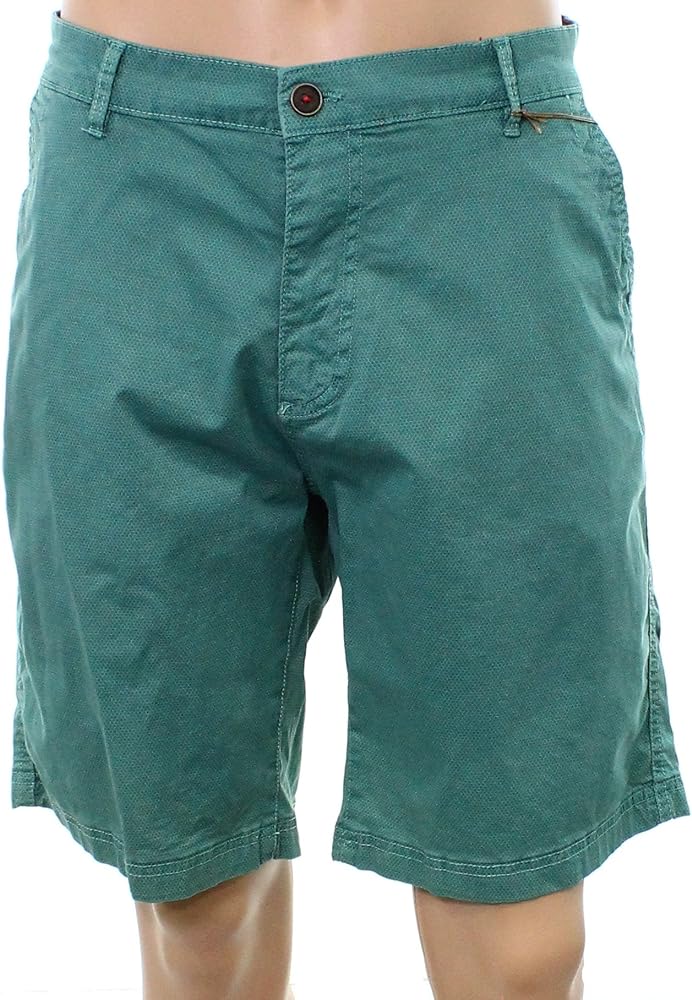 Weatherproof Mens Dotted Casual Walking Shorts, Green, 42