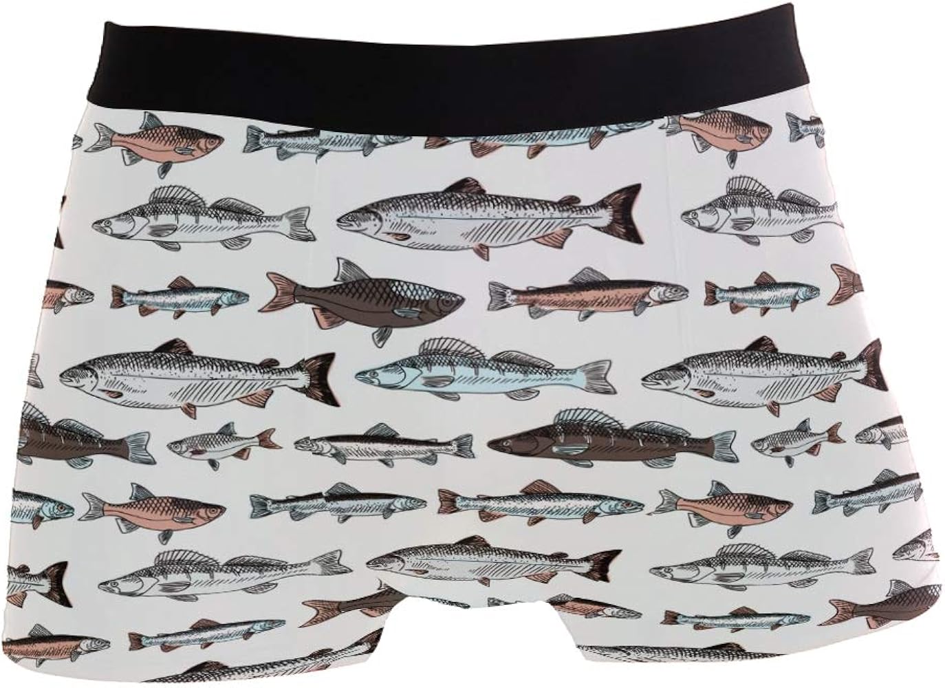 ZZKKO Shark Otter Frog Mens Boxer Briefs Underwear Breathable Stretch Boxer Trunk with Pouch S-XXL