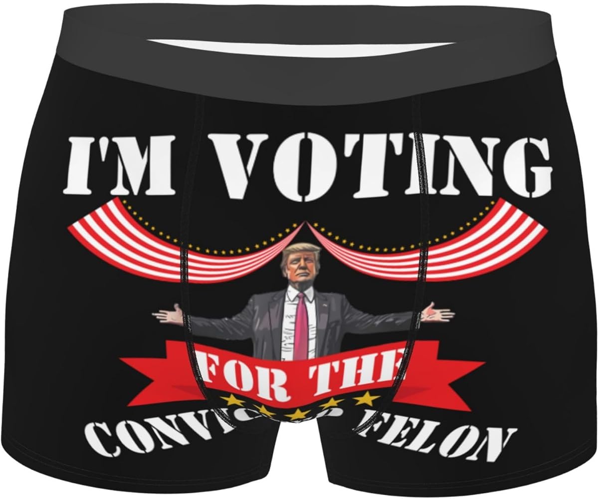 I'm Voting For The Convicteds-Felons Pro Trump For President 2024 Underwear Mens Boxer Brief Short