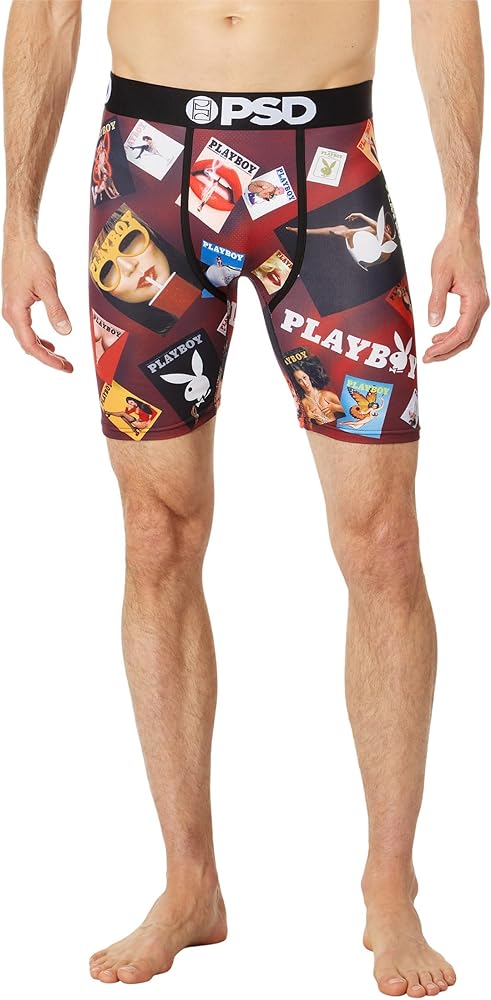 PSD Men's Playboy Boxer Briefs - Breathable and Supportive Men's Underwear with Moisture-Wicking Fabric