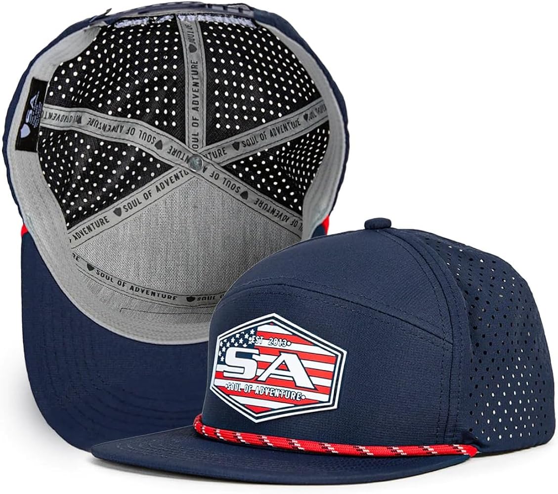 S A New Company Flatbill Performance Snapback Hat | Water-Resistant Baseball Cap for Men & Women