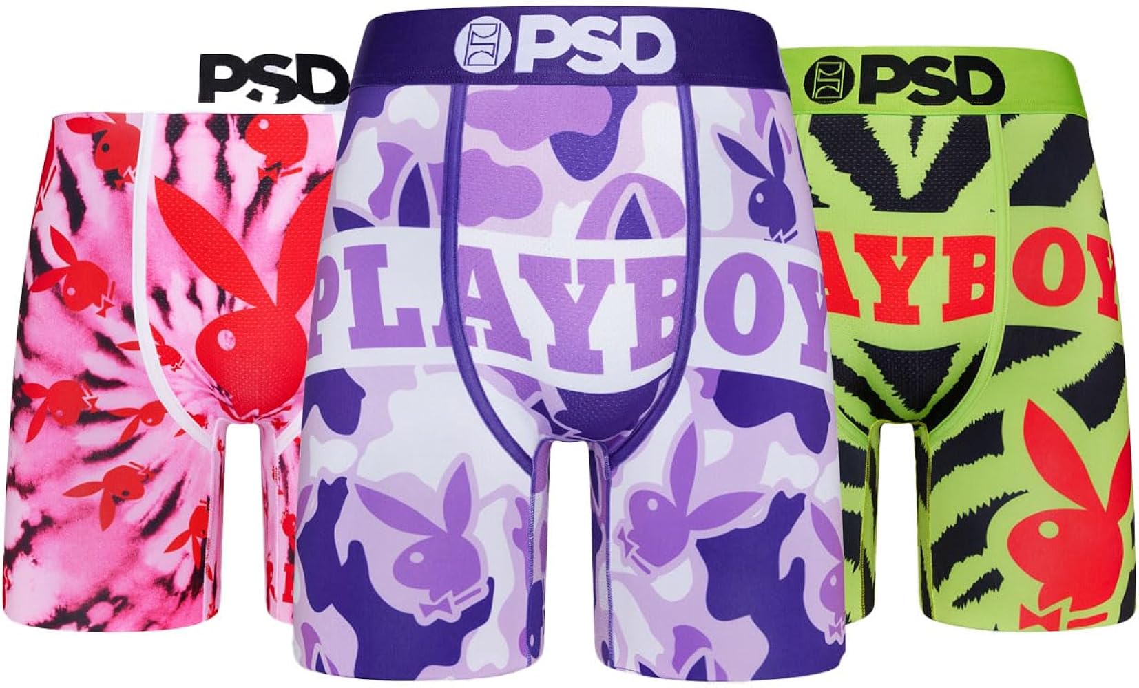 PSD Men's Playboy Boxer Briefs - Breathable and Supportive Men's Underwear with Moisture-Wicking Fabric