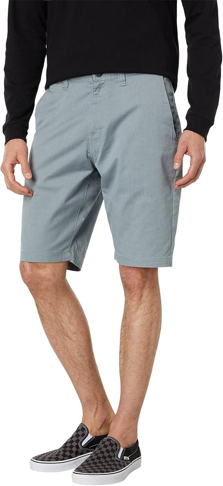 Volcom Men's Frickin Modern Stretch Chino Shorts Grey Blue