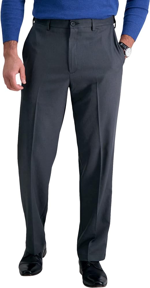 Haggar Men's Cool 18 Pro Classic Fit Flat Front Casual Pant (Regular and Big & Tall Sizes)