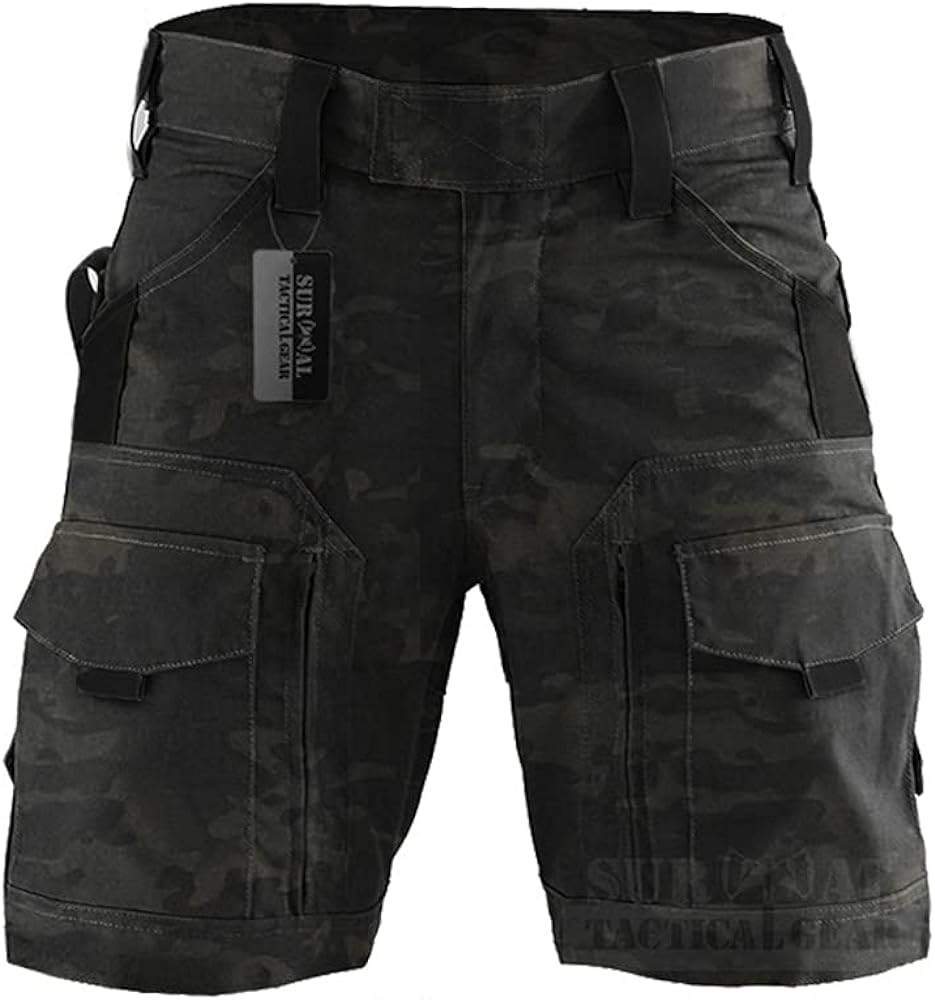 Tactical Shorts Military EDC Cargo Short Hiking Outdoor Camo Shorts Multi Pockets Men