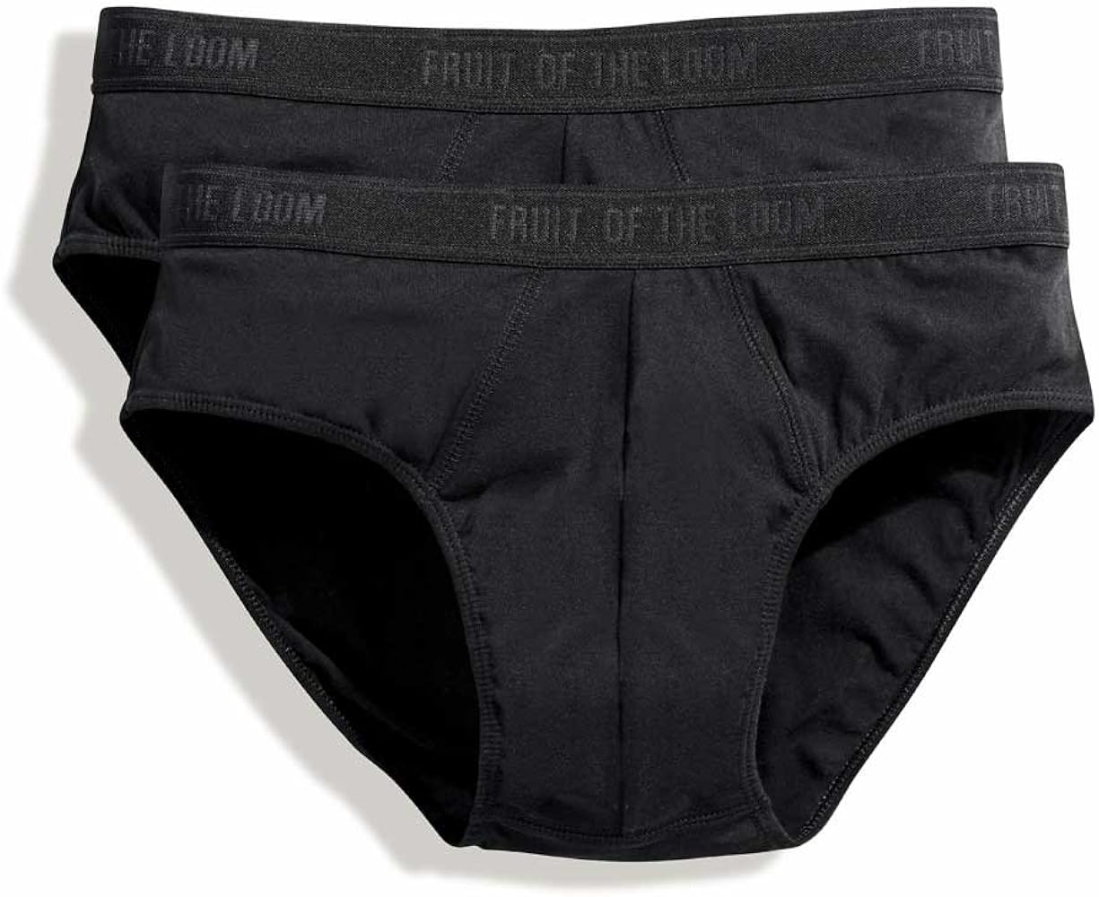 Fruit of the Loom mens Fruit of the Loom Mens Classic 2 Pack Sport Underwear Black XL - Waist 42/44"