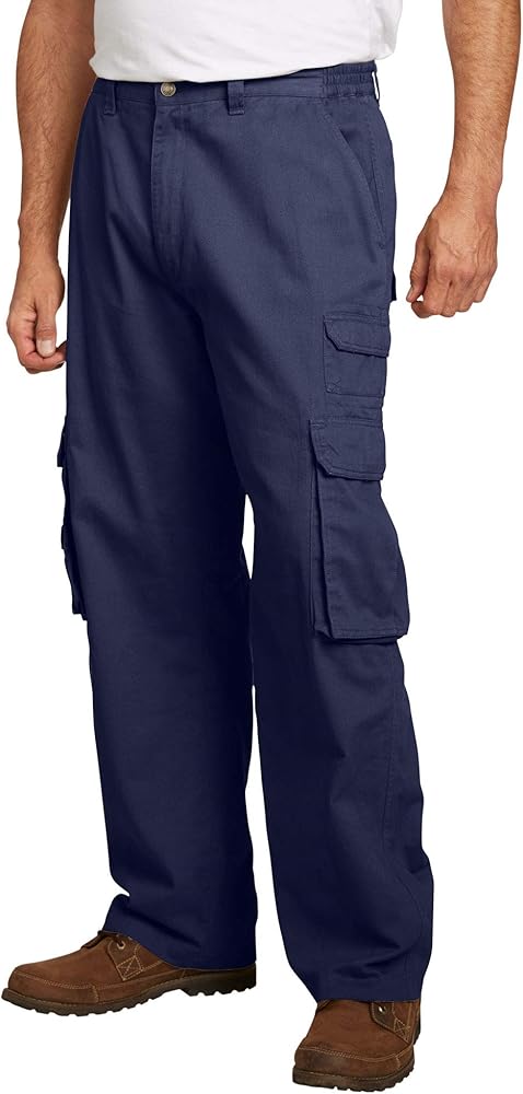 Boulder Creek by Kingsize Men's Big & Tall Side-Elastic Stacked Cargo Pocket Pants