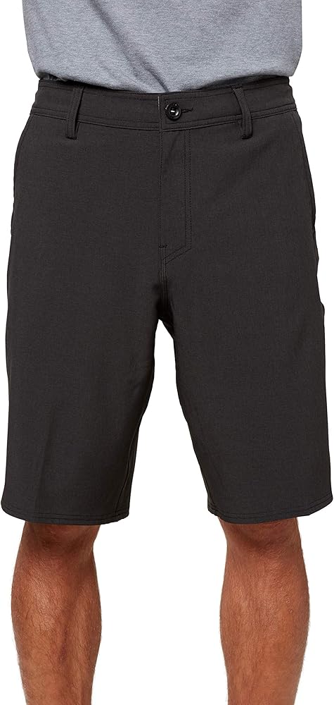 O'NEILL Men's 21 Inch Loaded Heather Hybrid Shorts - Water Resistant Mens Shorts with Quick Dry Stretch Fabric and Pockets,Heather Black,40