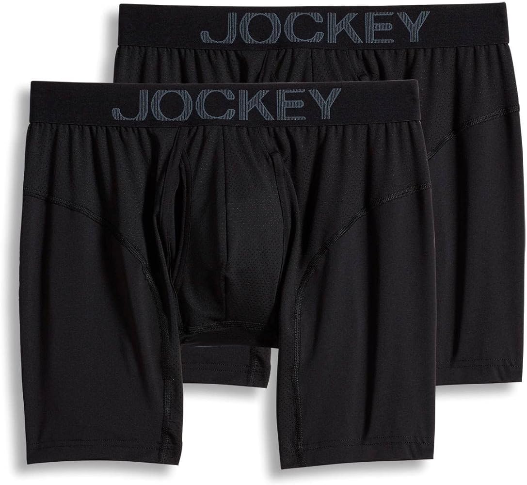 Jockey Men's Underwear RapidCool 9" Boxer Brief - 2 Pack