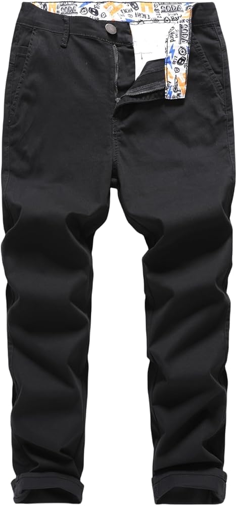 Men's Classic-Fit Straight Casual Fashion Stretch Cotton Chino Pants