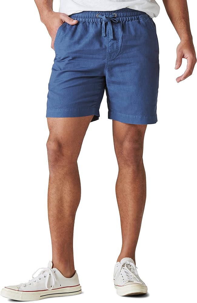 Lucky Brand Men's 7" Pull Up Linen Short