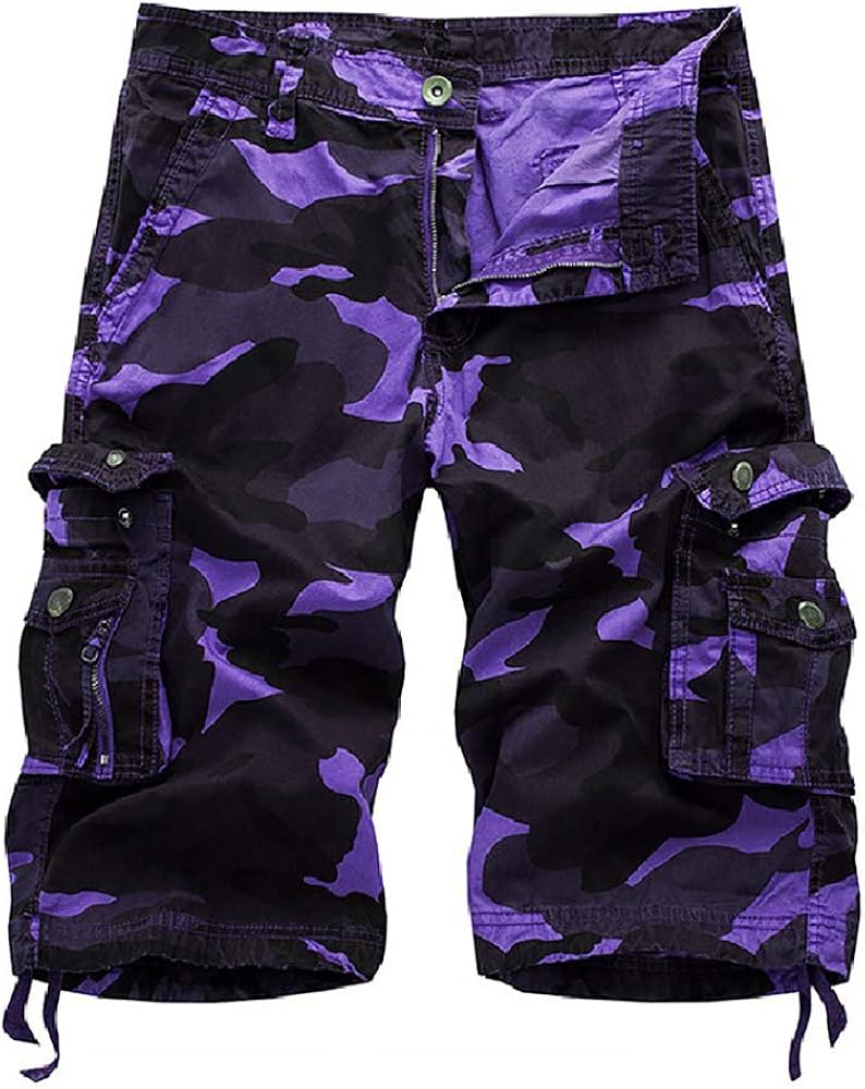 Men's Camouflage Cargo Shorts Camo Outdoor Work Short