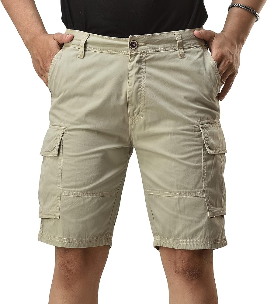 CHARBONNIER Cargo Shorts for Men's Performance Series Extreme Comfort, 100% Cotton