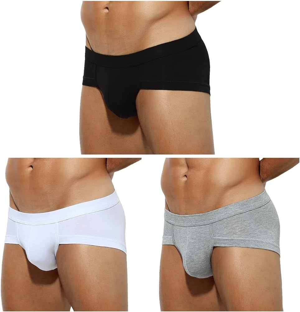 Arjen Kroos Men's Sexy Briefs Underwear, 3 Pack Modal Breathable Boxer Trunks Underpants