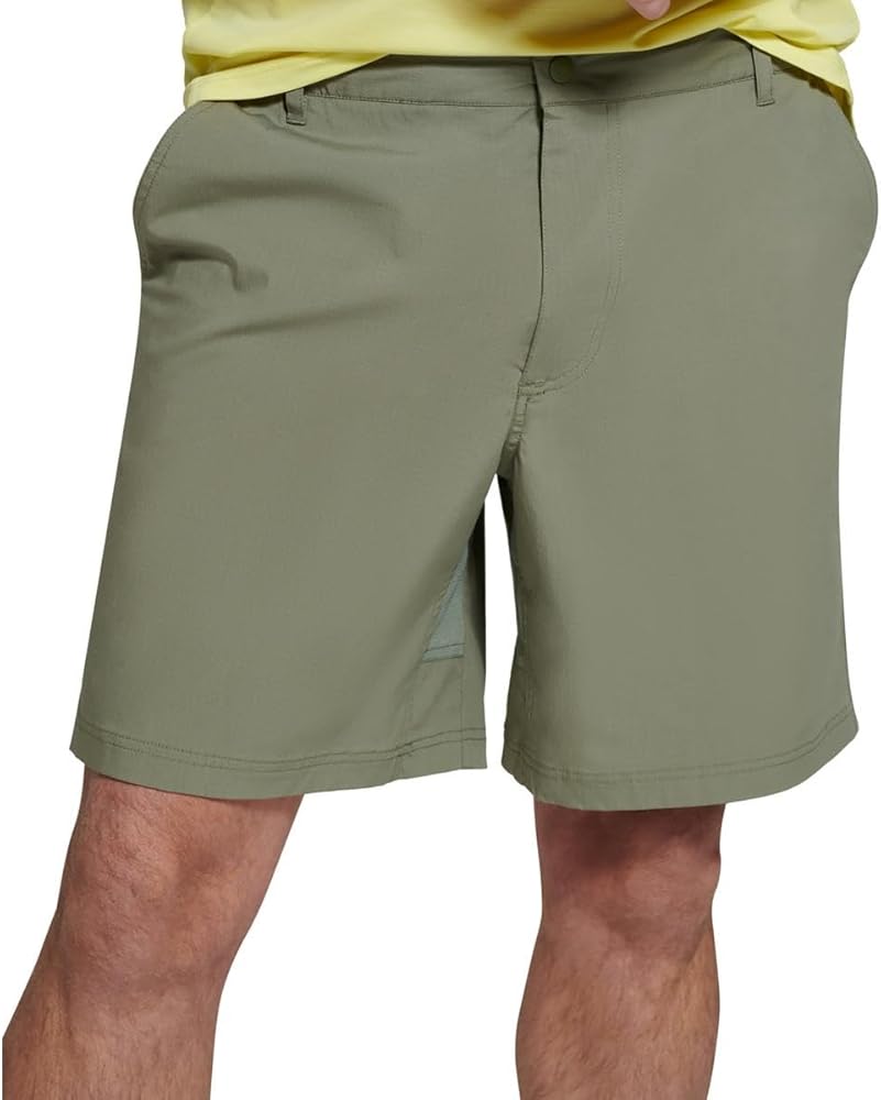 BASS OUTDOOR Men’s Woven Shorts with Side Pockets & Elastic Waist