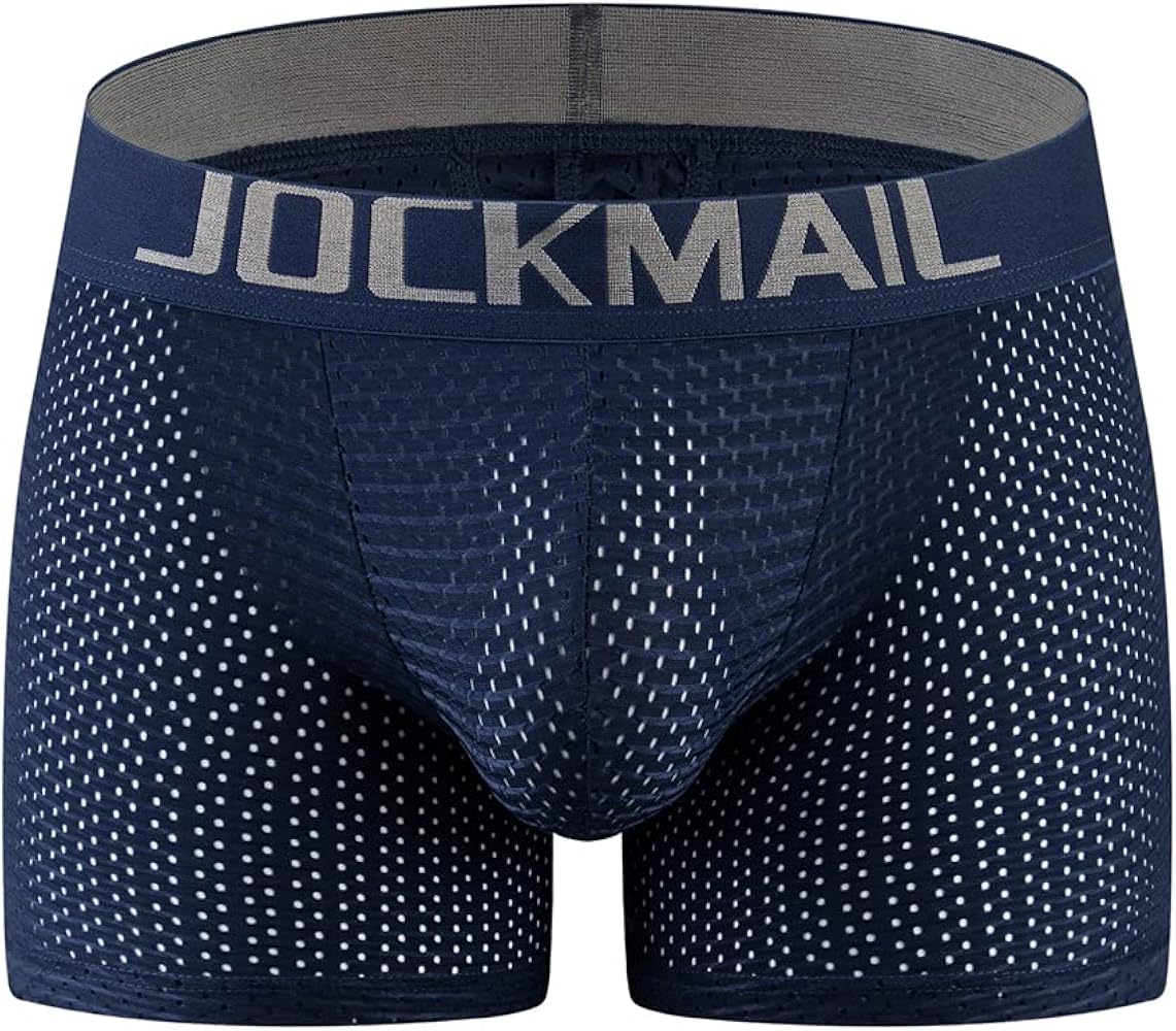 JOCKMAIL Breathable Mesh Men's Butt Padded Underwear Boxer Mens Padded Underwear Boxer