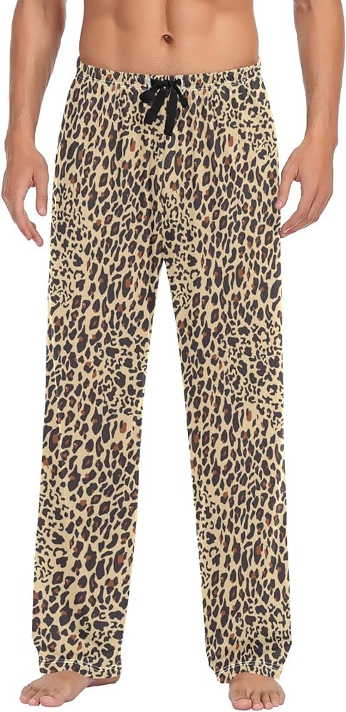 ALAZA Men's Leopard Skin Patern Sleep Pajama Pant