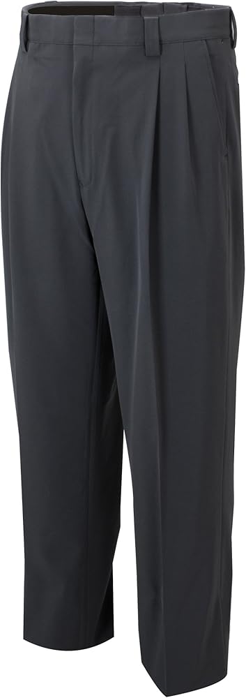 Adams Umpire Uniform Combo Poly/Spandex Pleated Pants, Charcoal Grey