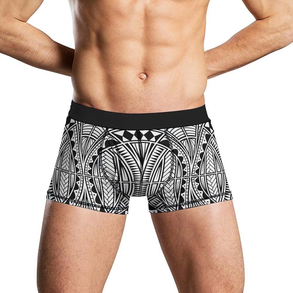 Maori Style Tattoo Men's Boxer Briefs Stretch Underwear Soft Comfortable