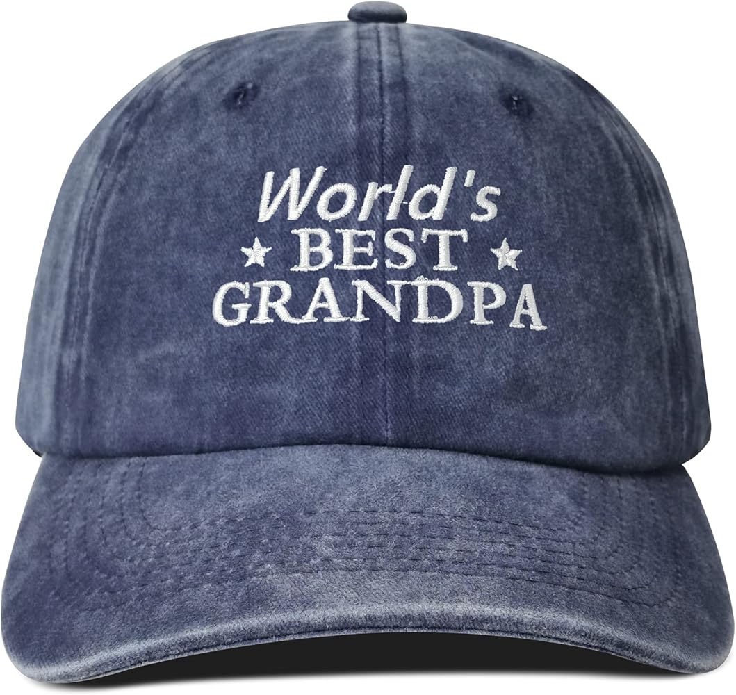 Embroidered Worlds Best Grandpa Hats