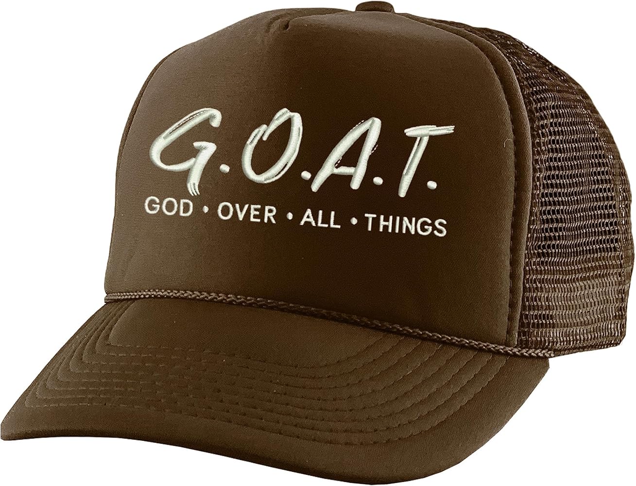 ALLNTRENDS Trucker Hat God Over All Things Snapback Christian Mesh Cap