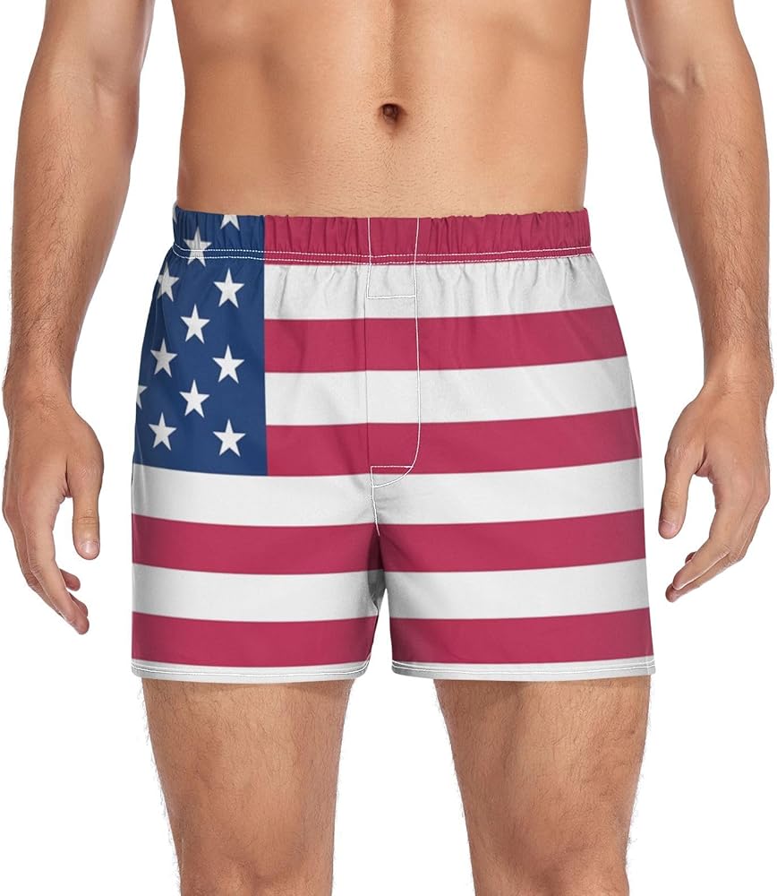 Men's Boxer Shorts Men's Underwear Briefs Casual Soft Boxer Flag