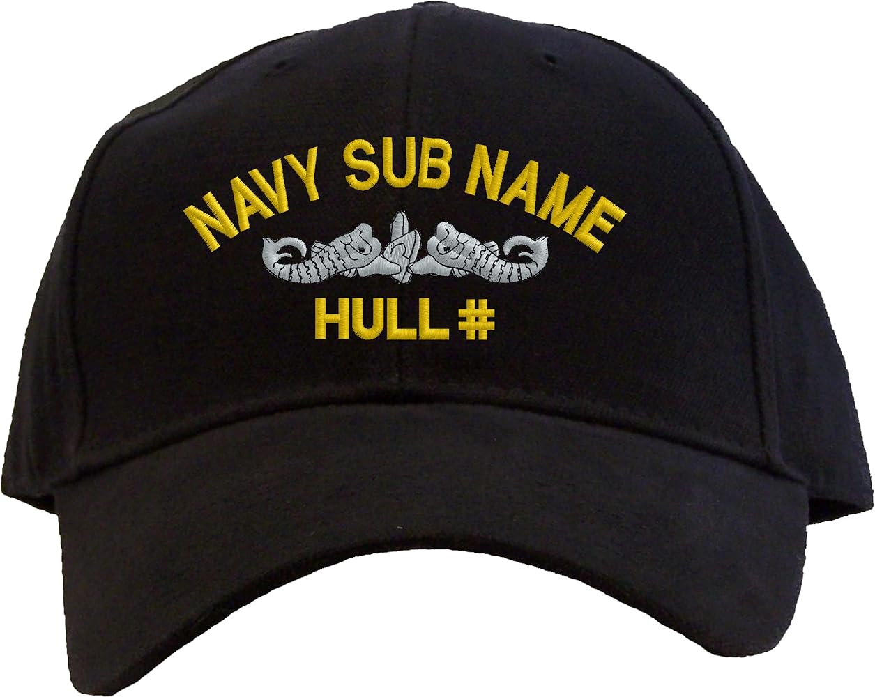 US Navy Submarine with Name of Your Choice Personalized Embroidered Baseball Cap Customized