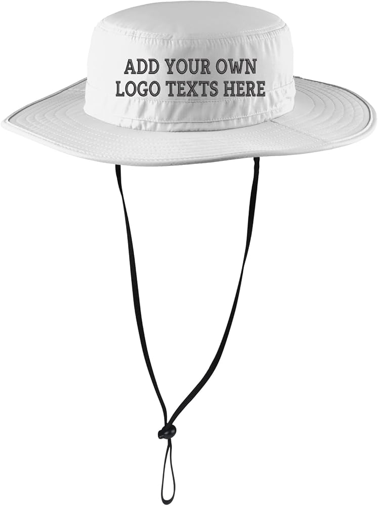 INK STITCH C920 Unisex Custom Embroidery Logo Texts Personalized Wide Brim Bucket Hats