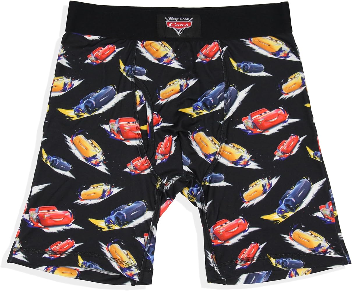 Disney Mens' Cars Lightning McQueen Tag-Free Boxers Underwear Boxer Briefs For Adults