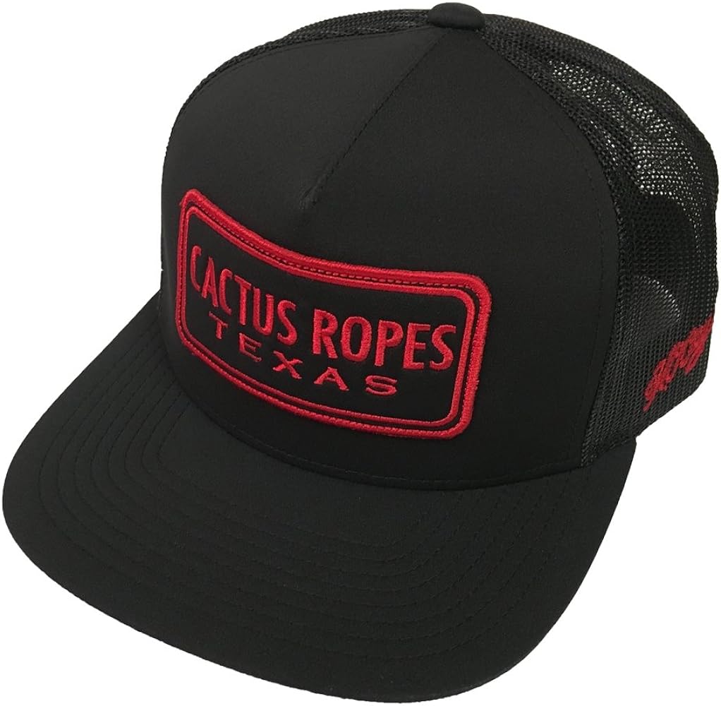 HOOEY Cactus Ropes Red/Black Adjustable Snapback Hat