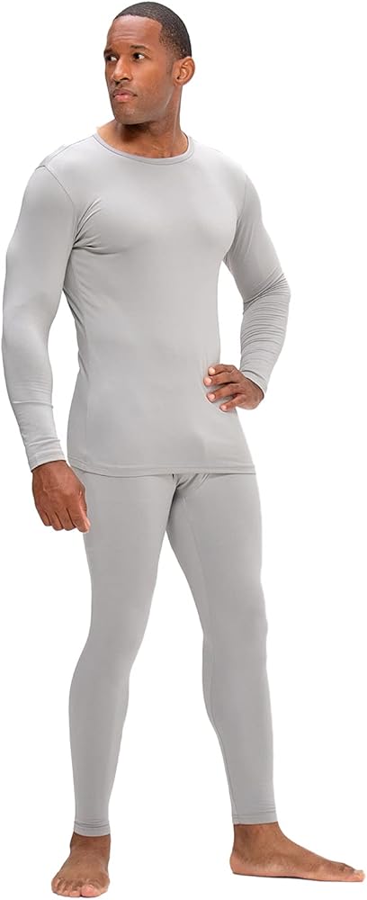 DEVOPS Men's Thermal Underwear Long Johns Set with Fleece Lined