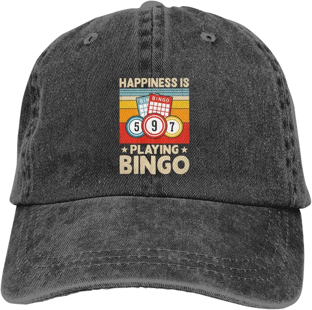 Crazy Bingo People Baseball Cap Golf Dad Hat Adjustable Original Classic Low Profile Cotton Hat Men Women