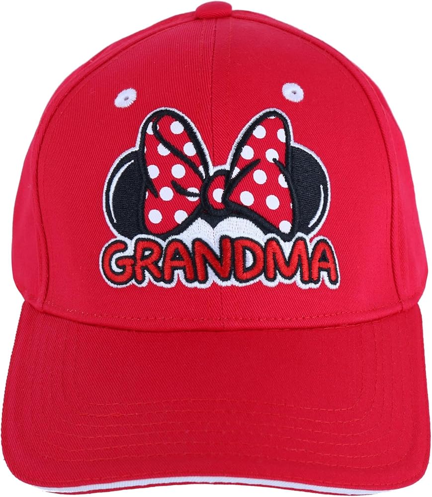 Disney Gramdma and Grandpa Baseball Hat (Grandma, Red)