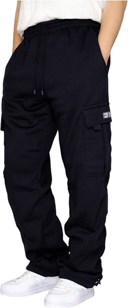 Sweatpants for Men Pants Casual Rope Loosening Heavyweight Fit Cargo for Men Loose Sports Trousers Pants with Pockets