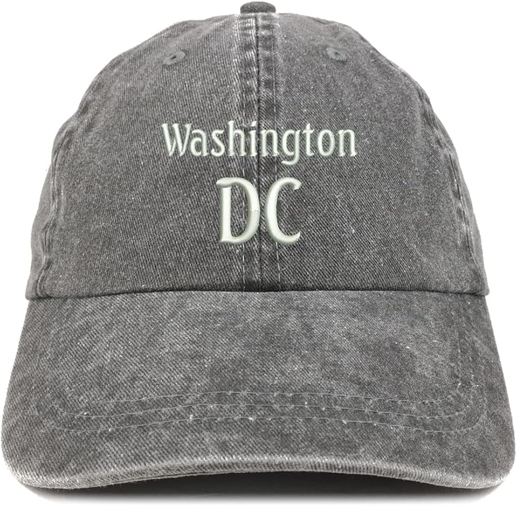 Trendy Apparel Shop Washington DC Embroidered Pigment Dyed Washed Baseball Cap