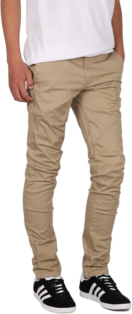 Mersenne Men's Skinny Fit Stretch Casual Chino Pants