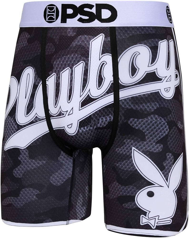 PSD Men's Playboy Boxer Briefs - Breathable and Supportive Men's Underwear with Moisture-Wicking Fabric