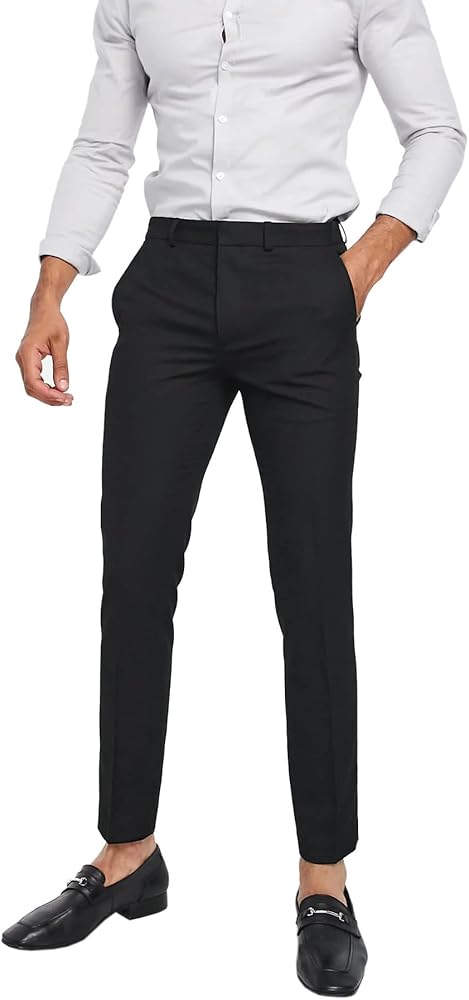 Topman Mens Skinny Suit Pant 36 Black