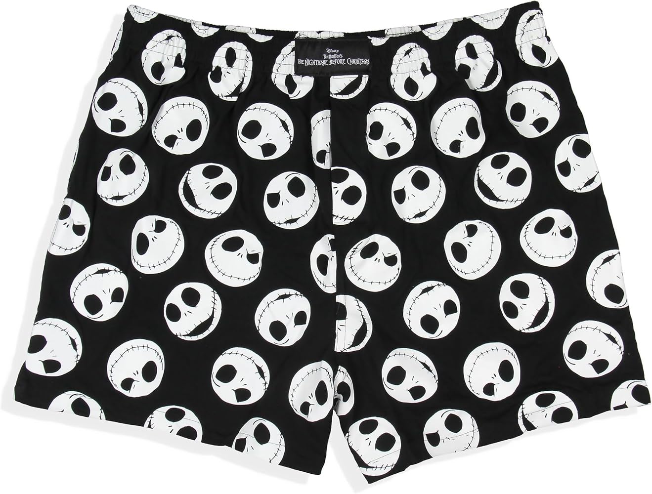 Disney Men's Nightmare Before Christmas Jack Skellington Faces Boxer Glow in the Dark Shorts Sleep Underwear