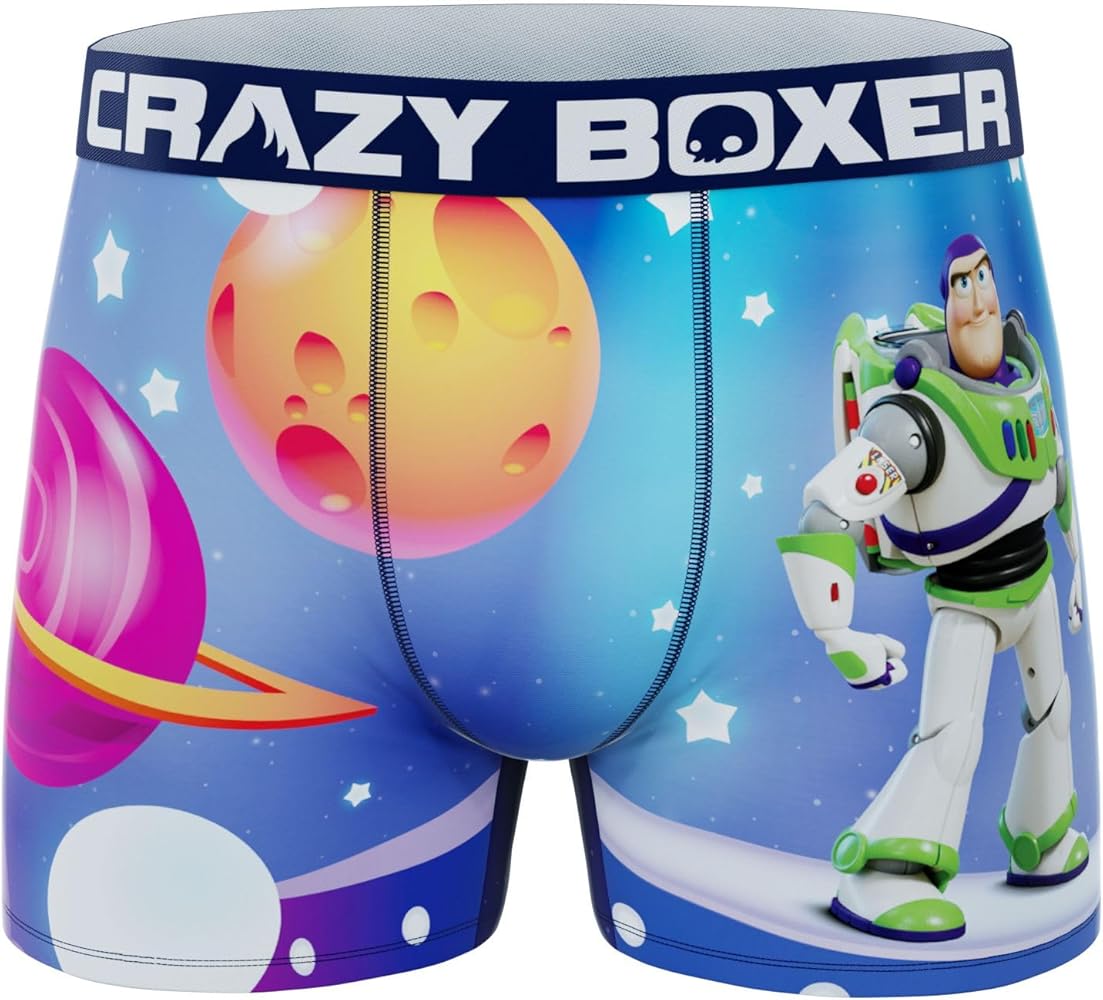 CRAZYBOXER Men's Underwear Pixar Toy Story Cowboy Non-slip waistband Soft Boxer Brief Distortion-free (Creative Packaging)