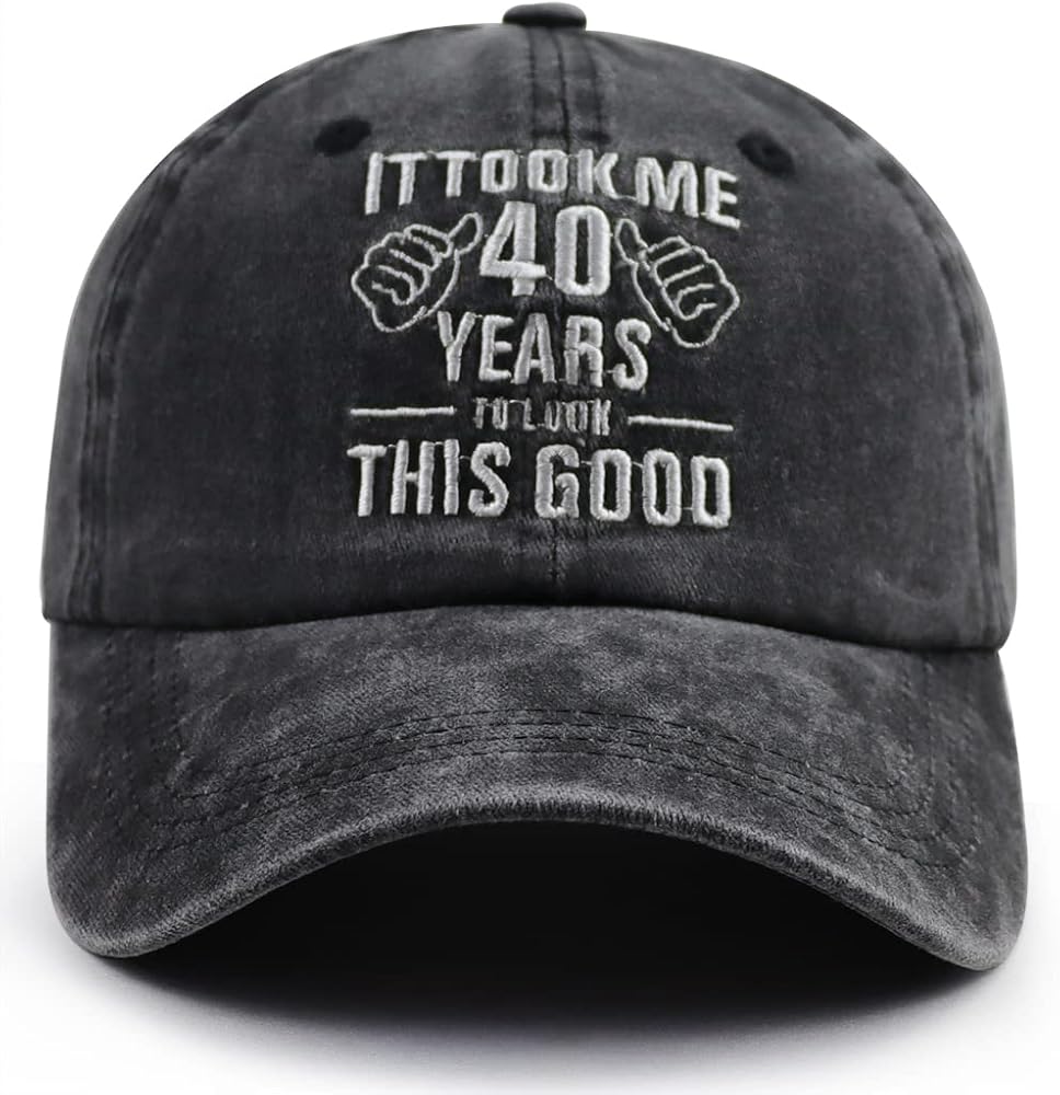 It Took Me 40 Years to Look This Good Hat, Funny Adjustable Embroidery 40th Birthday Baseball Cap for Women Men