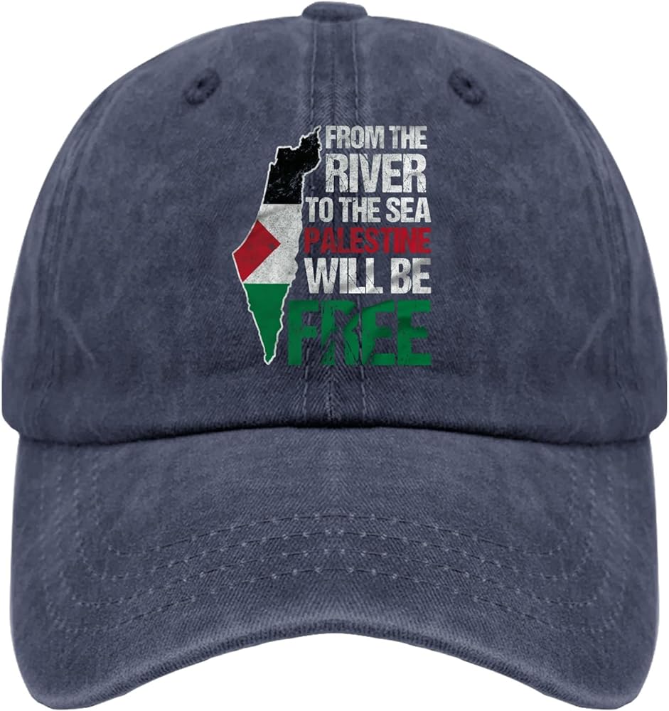 from The River to The Sea Palestine Will Be Free Trucker Hat Vintage Cotton Washed Baseball Caps