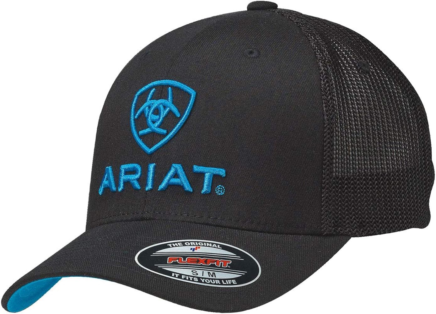 Ariat Men's Brown Blue Half Mesh Hat