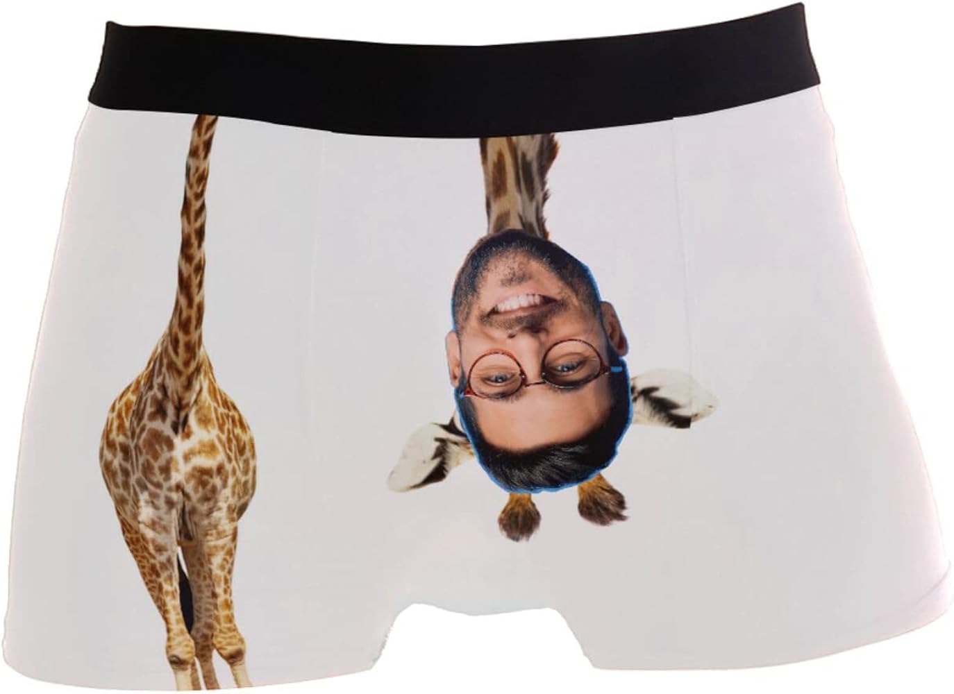 Men Boxer Briefs Personalized Face Funny Polyester Men's Stretch Underwear