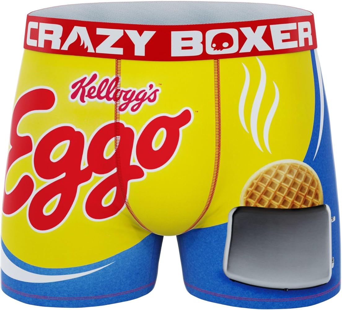 CRAZYBOXER Men's Underwear Kellogg's Waffle Non-slip waistband Soft Boxer Brief Distortion-free