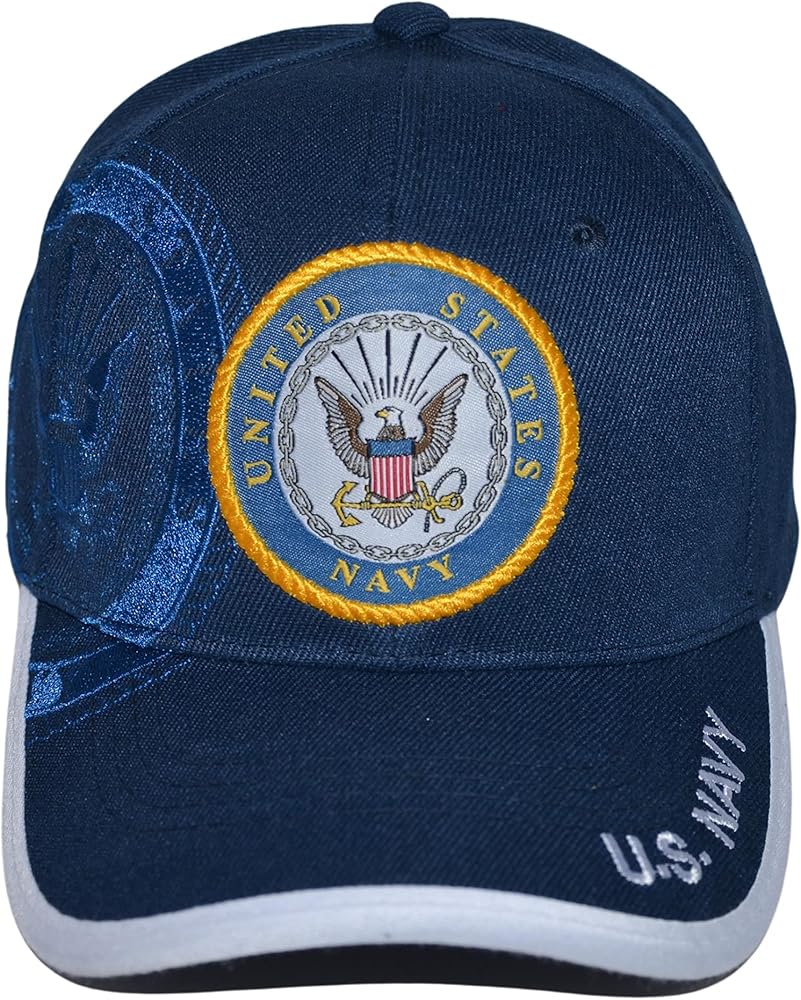 US Navy Hat Official Licensed Military Cap, Unisex Armed Forces Baseball Hat