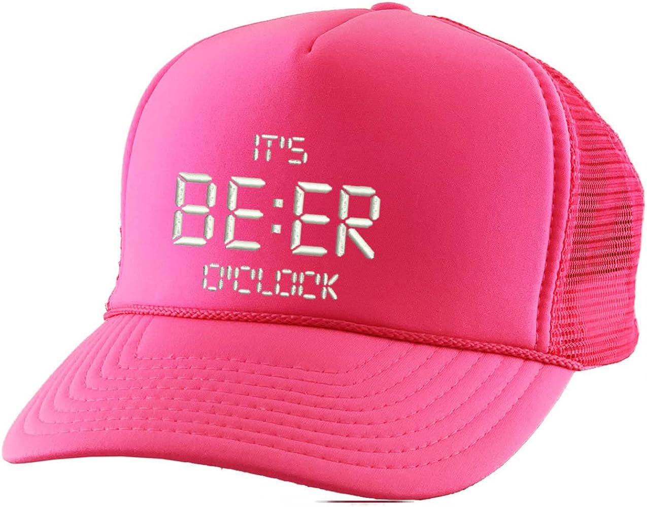 ALLNTRENDS I'ts Beer O'clock Trucker Hat Embroidered Beer Cap Adult Adjustable Funny Drunk Hat