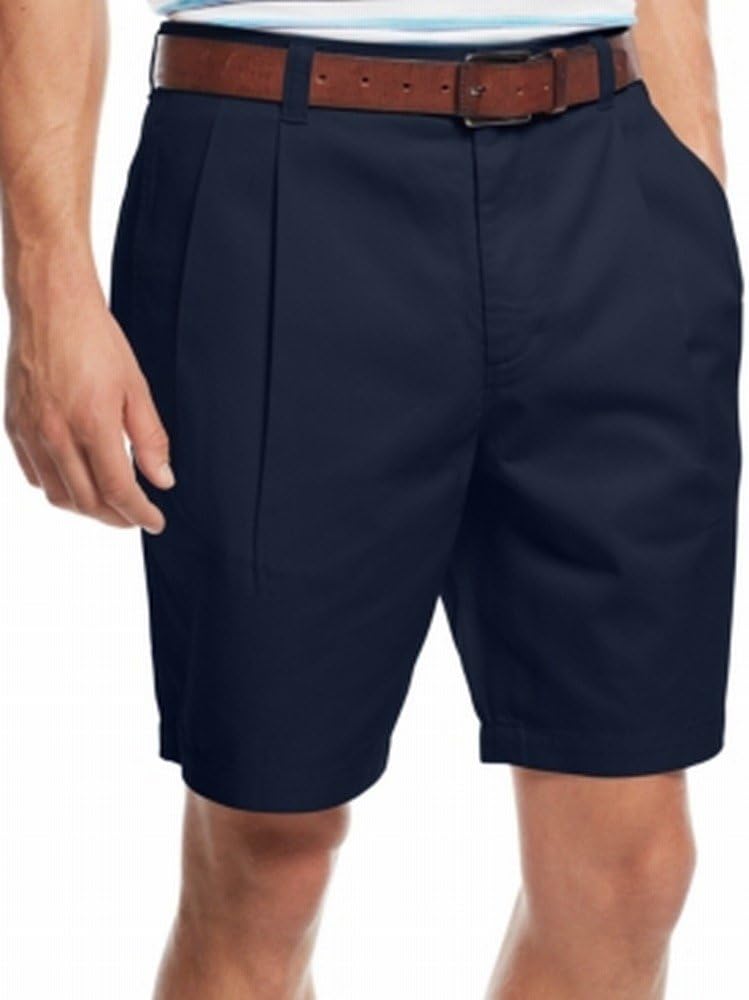 Club Room Shorts, Core Twill Double Pleat 9" Shorts 32 Officer Navy